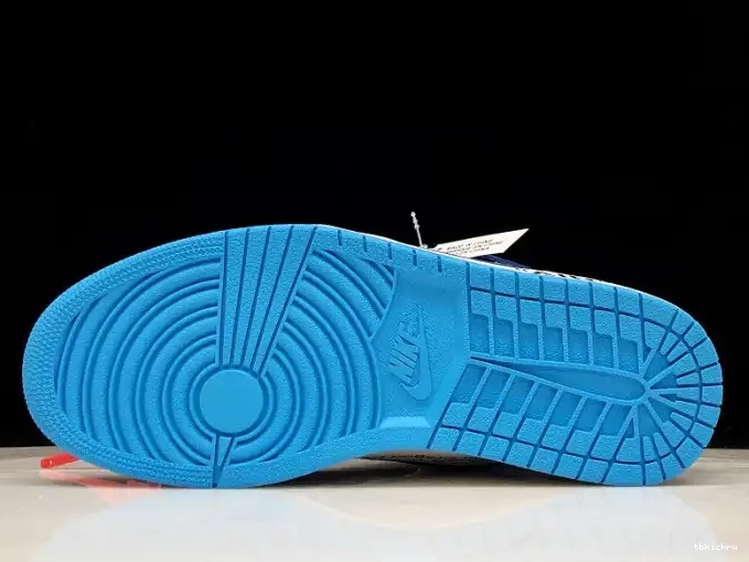 Cheap TBK 1 Off-White Jordan Blue UNC AQ0818-148 Powder Air 0413